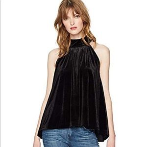 French Connection Aurore Velvet Mock neck top